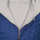 Mens Blue Adidas Vintage 90s Reversible Hoodie Coat