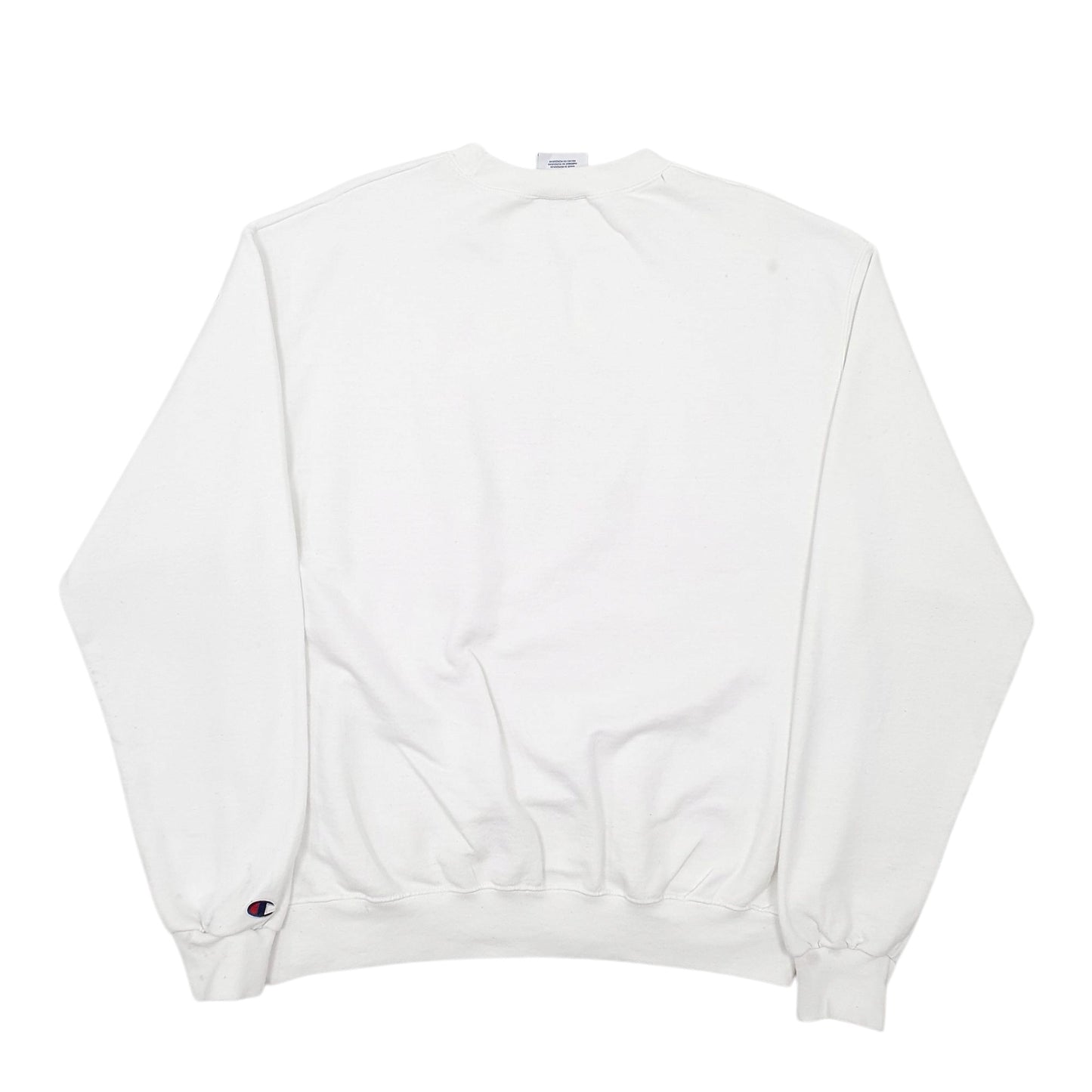 Mens White Champion Kamala Crewneck Jumper
