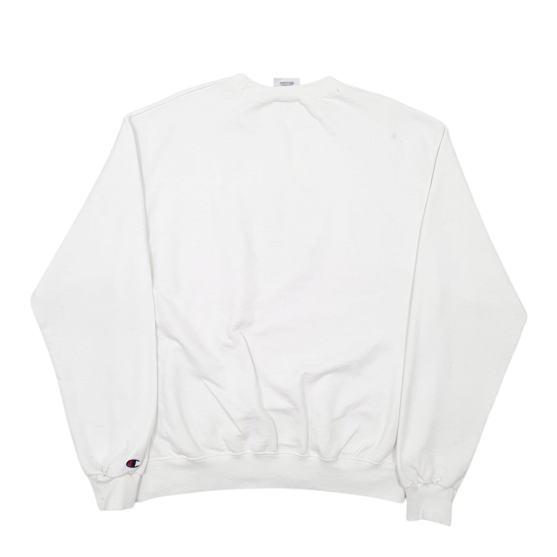 Mens White Champion Kamala Crewneck Jumper