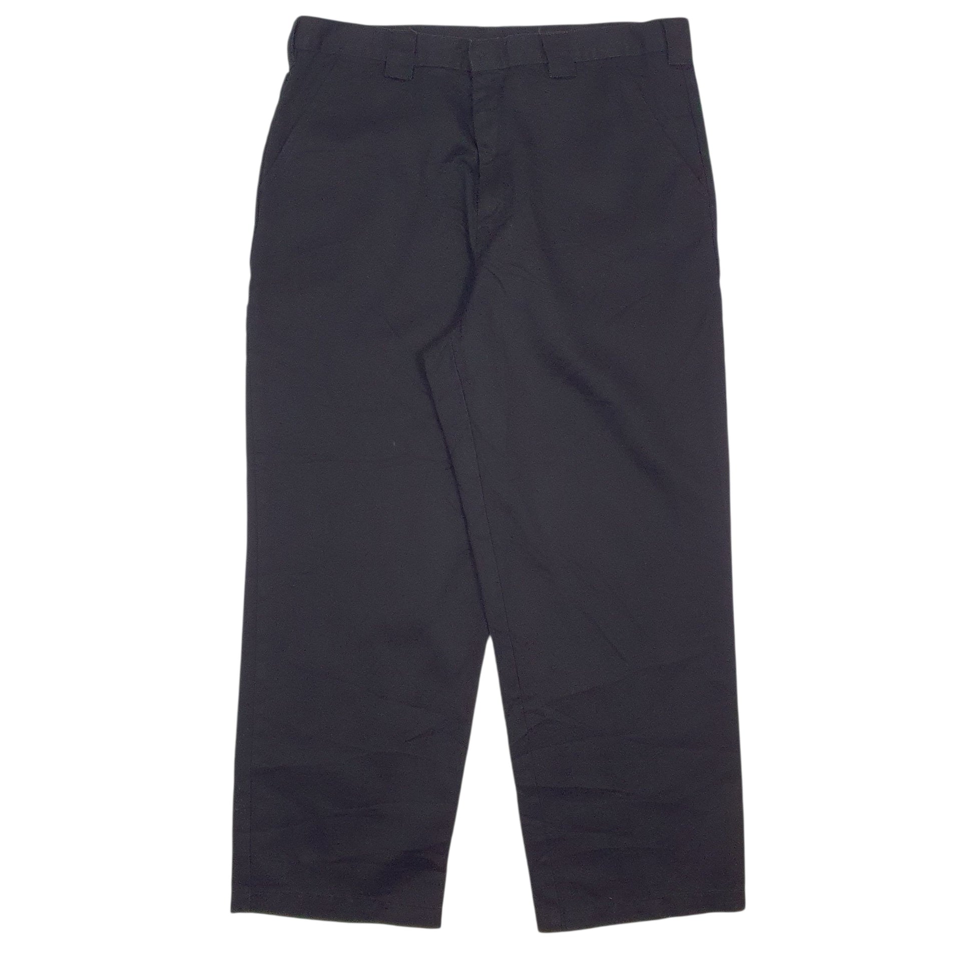 Mens Black Dickies Workwear Chino Trousers