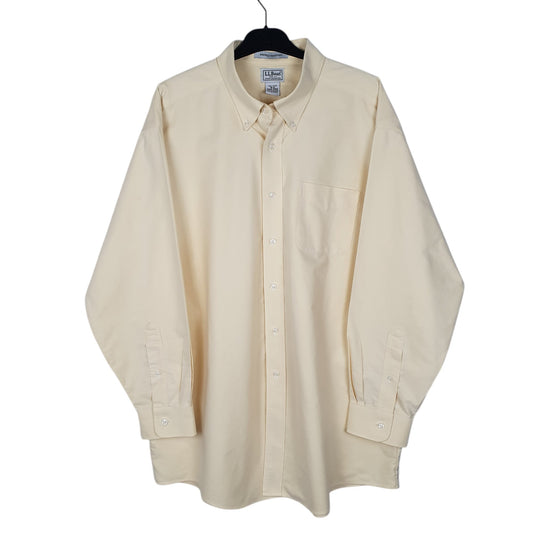 Mens Yellow L.L.Bean  Long Sleeve Shirt