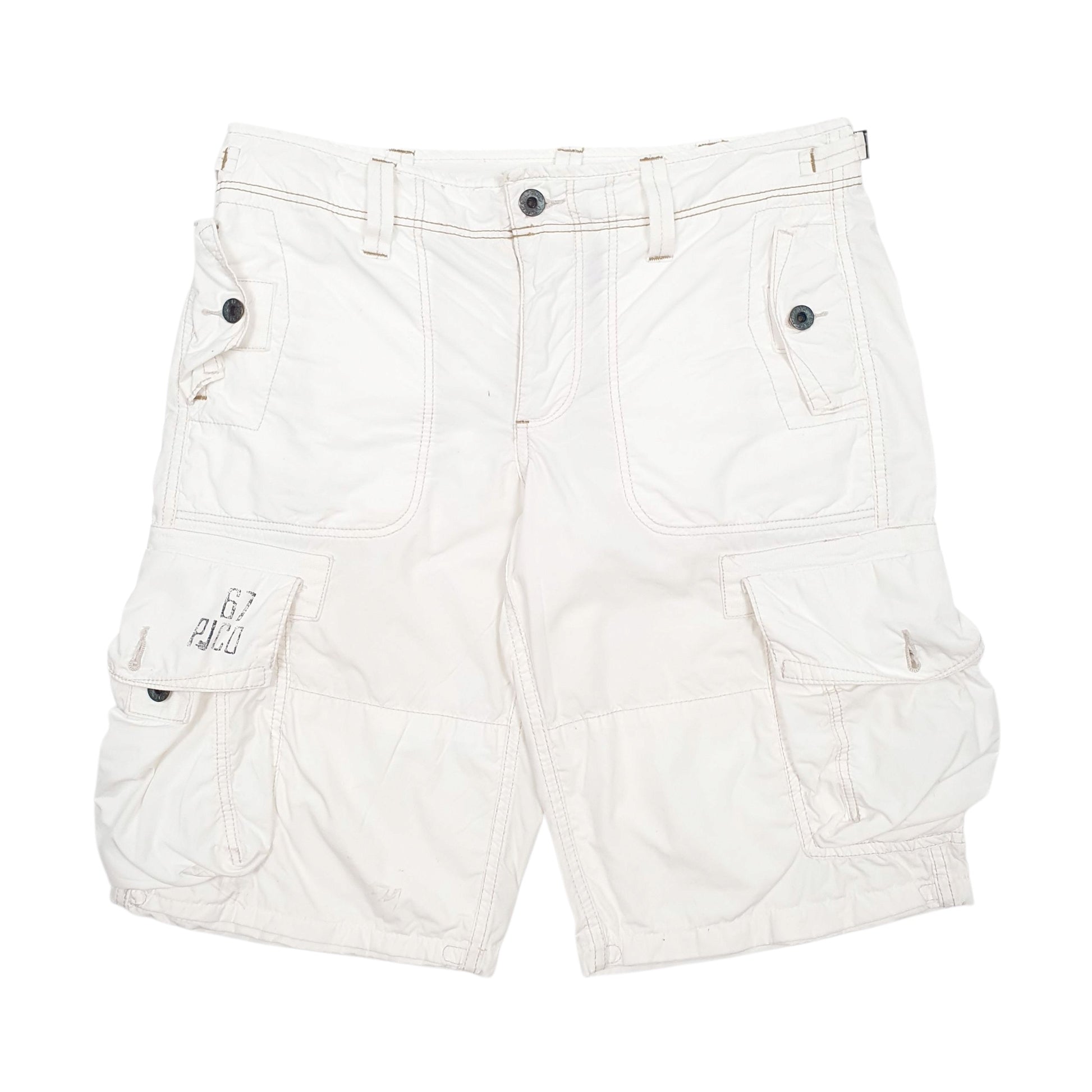 Womens White Ralph Lauren Polo Jeans Cargo Shorts