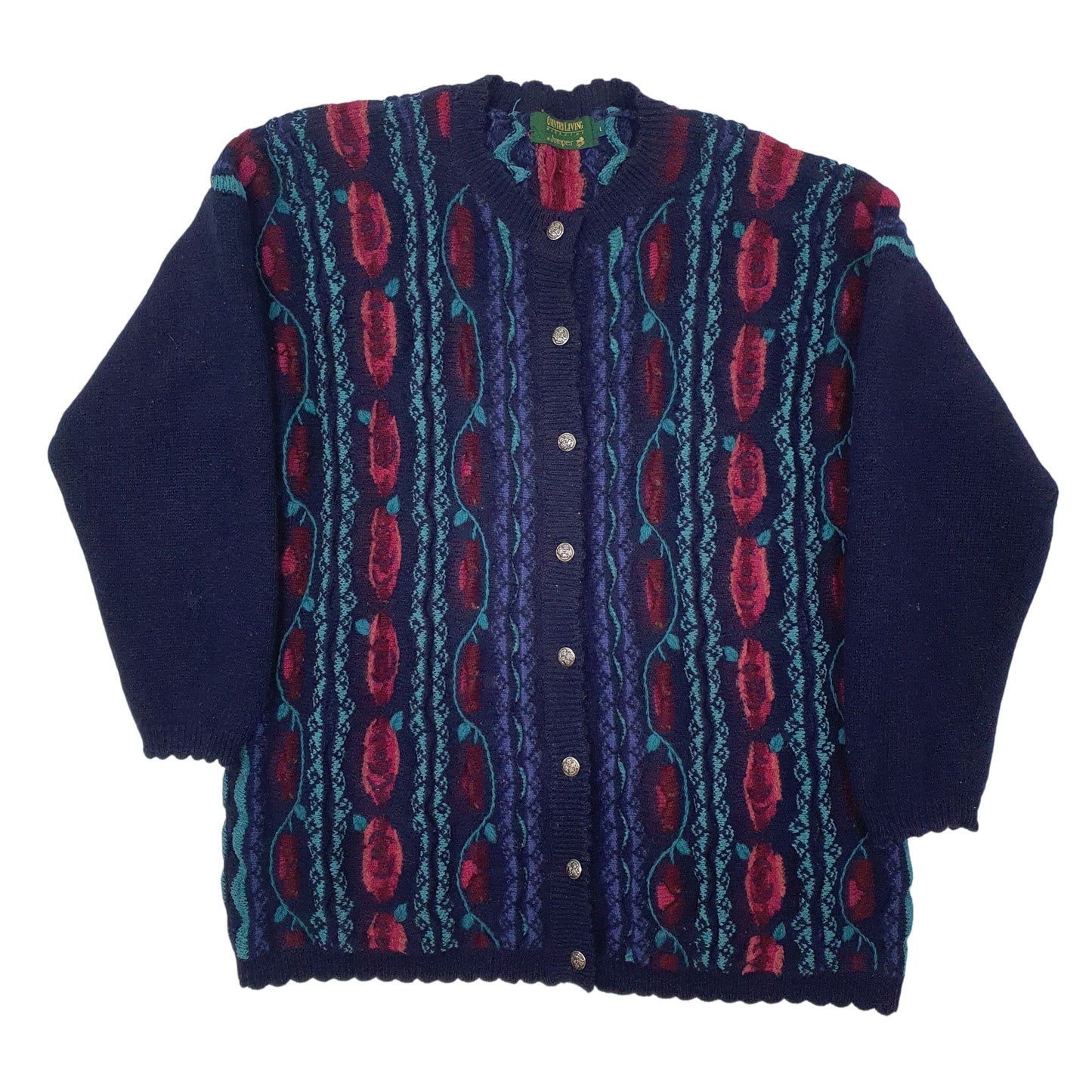 Womens Navy Country Living  Cardigan Jumper