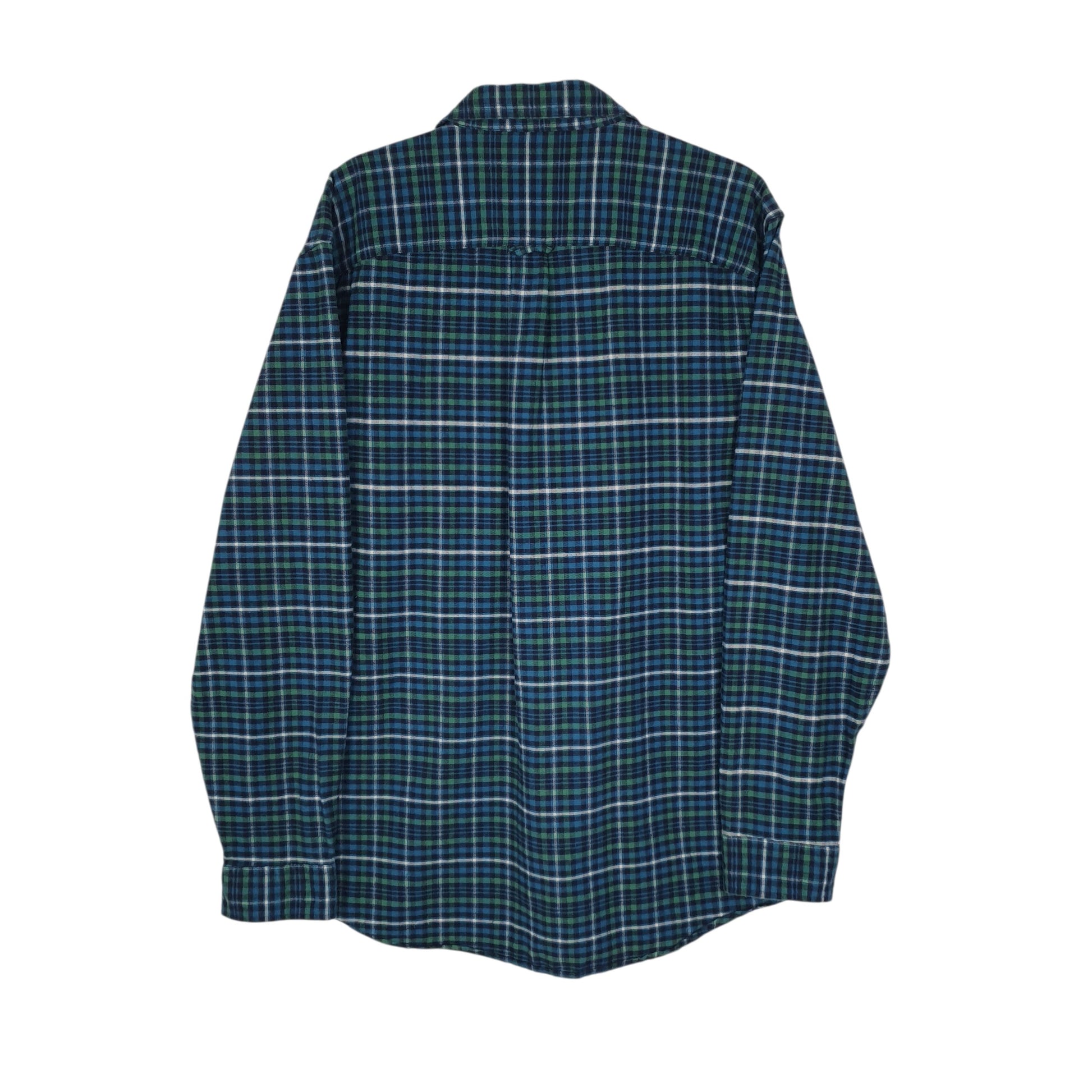 Mens Blue L.L.Bean Thick Flannel  Shirt