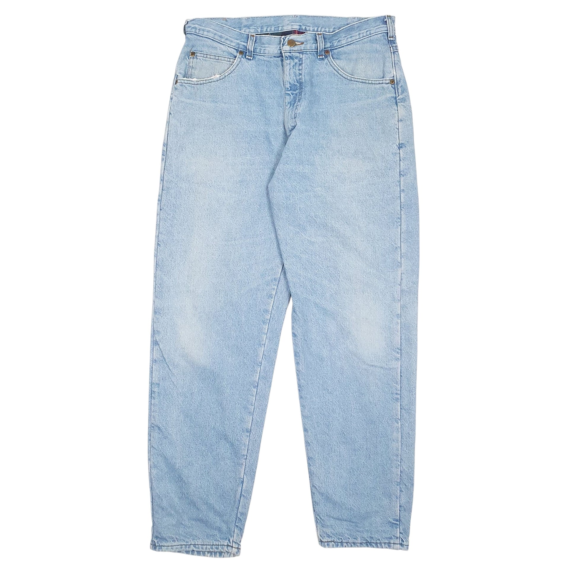 Mens Cream LL Bean Vintage 90s Blanket Lined Casual JeansW34 L32