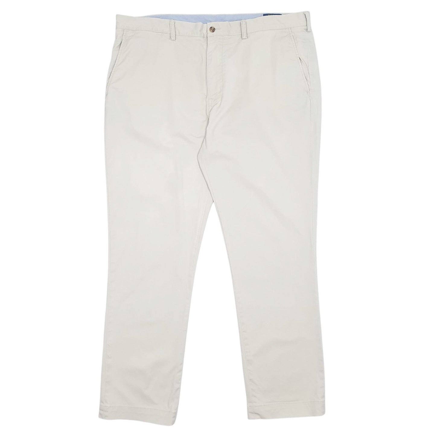 Mens Cream Polo Ralph Lauren Stretch Straight Fit Chino Trousers