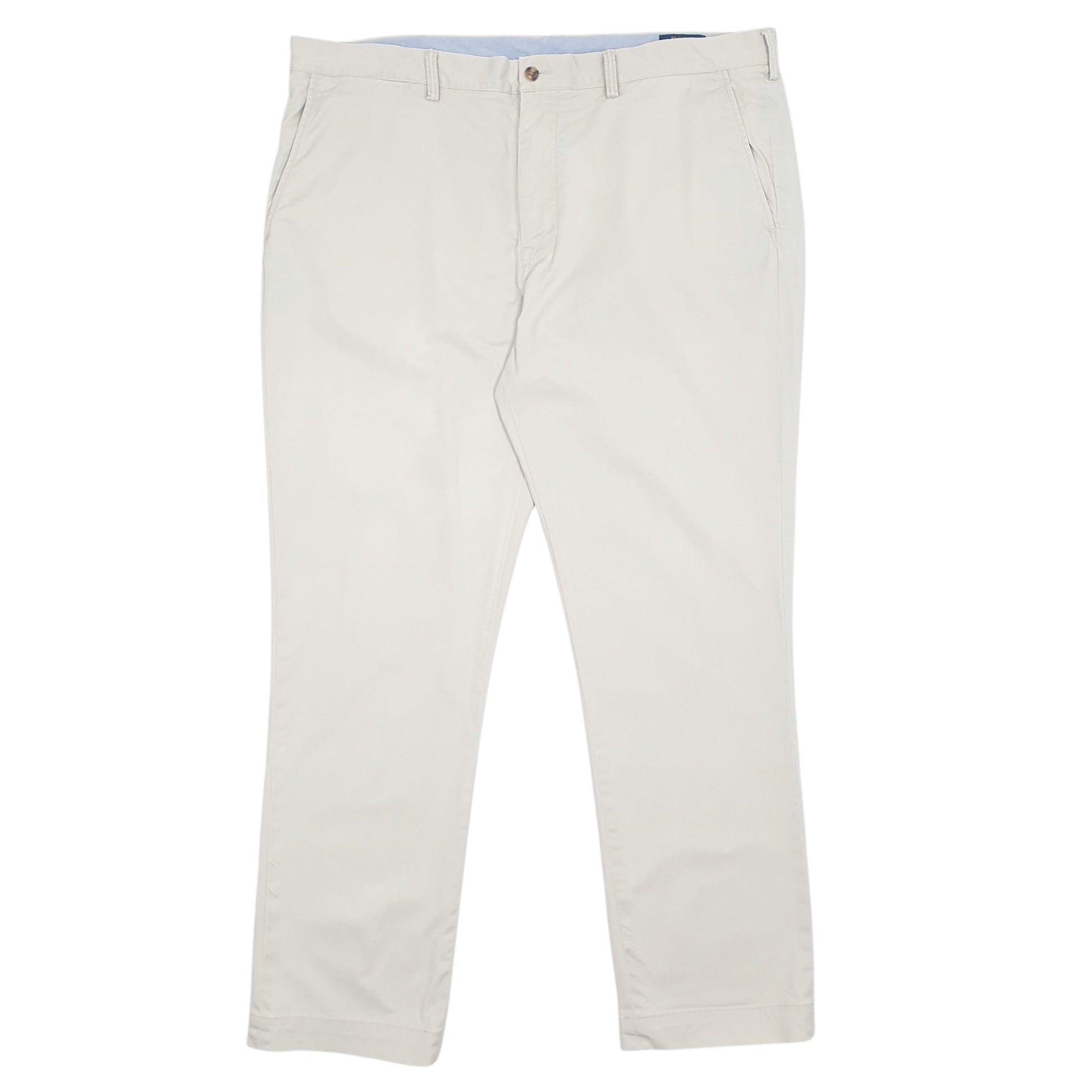Mens Cream Polo Ralph Lauren Stretch Straight Fit Chino Trousers