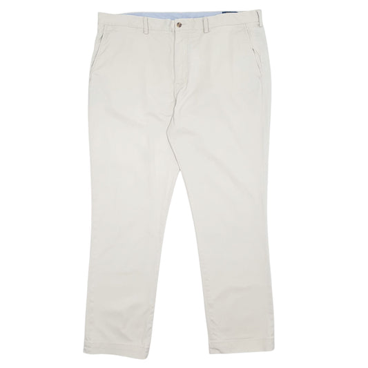 Mens Cream Polo Ralph Lauren Stretch Straight Fit Chino Trousers