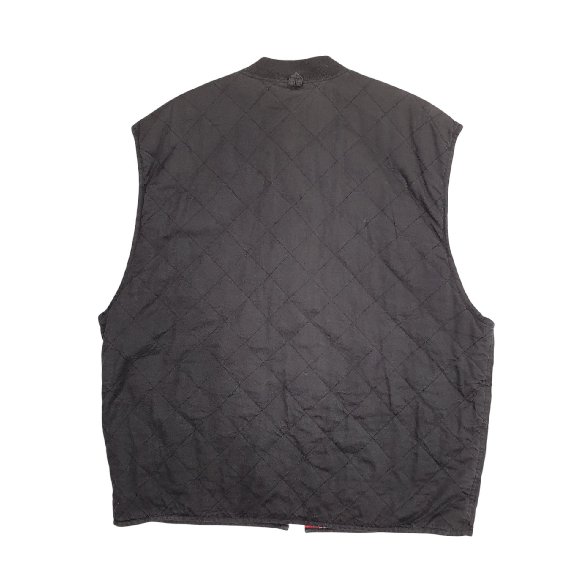 Mens Black Marlboro Country Store Vintage 90s Quilted  Coat