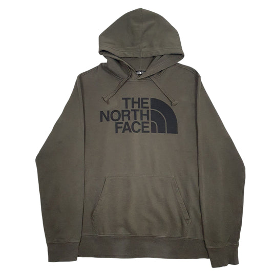 Mens Green The North Face Spellout Hoodie Jumper