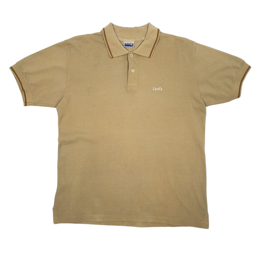 Mens Beige Levis  Short Sleeve Polo Shirt