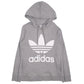 Womens Grey Adidas Spellout Hoodie Jumper