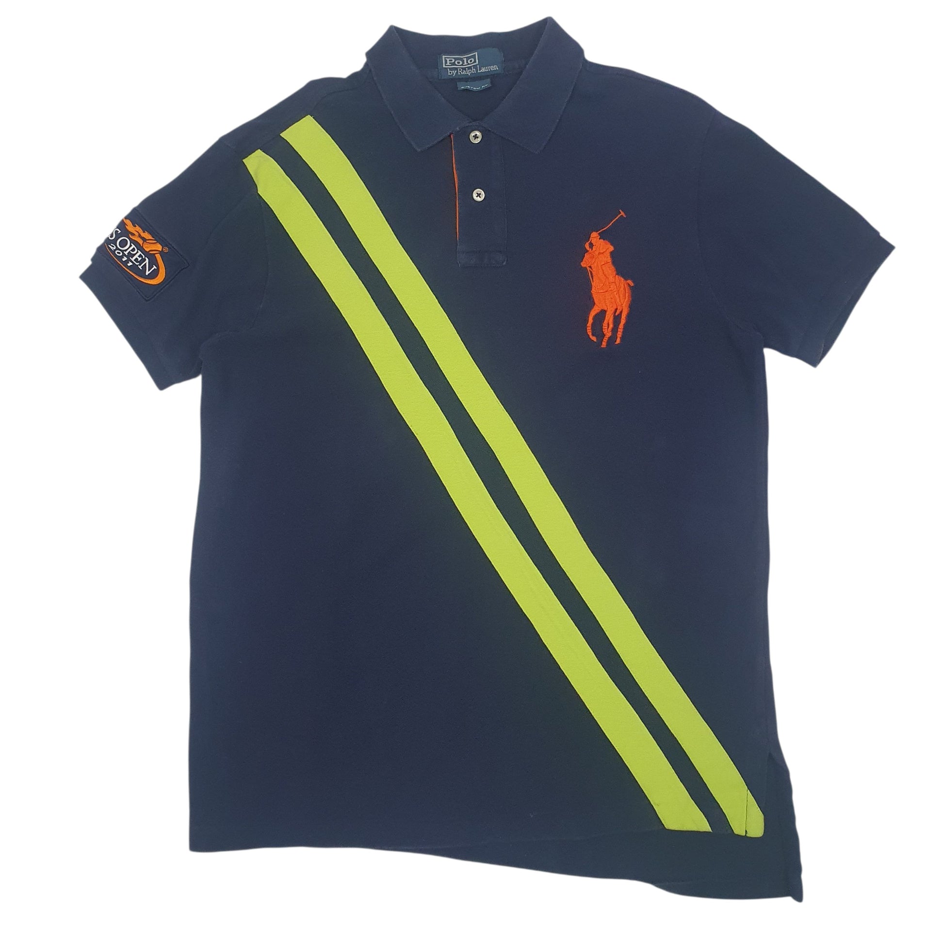 Mens Navy Polo Ralph Lauren US Open Short Sleeve Polo Shirt