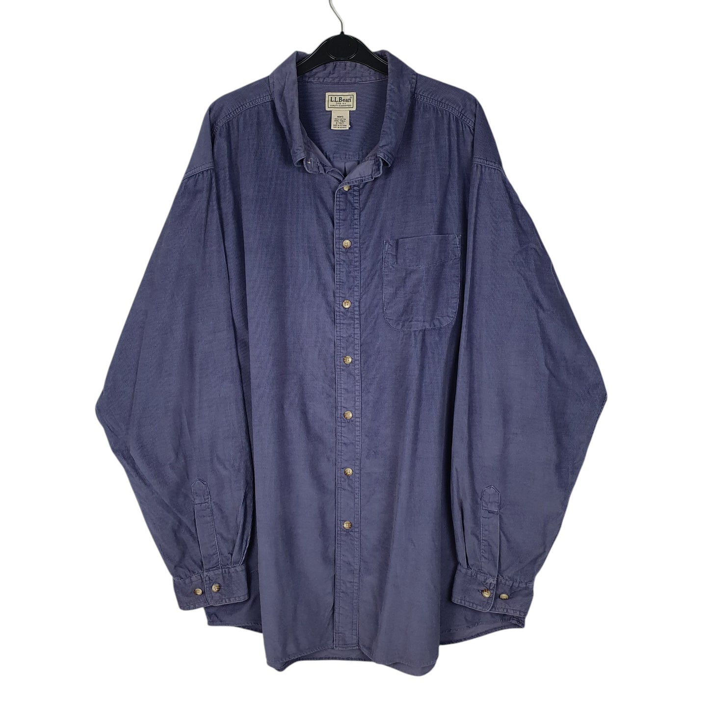 Mens Purple L.L.Bean Corduory Long Sleeve Shirt
