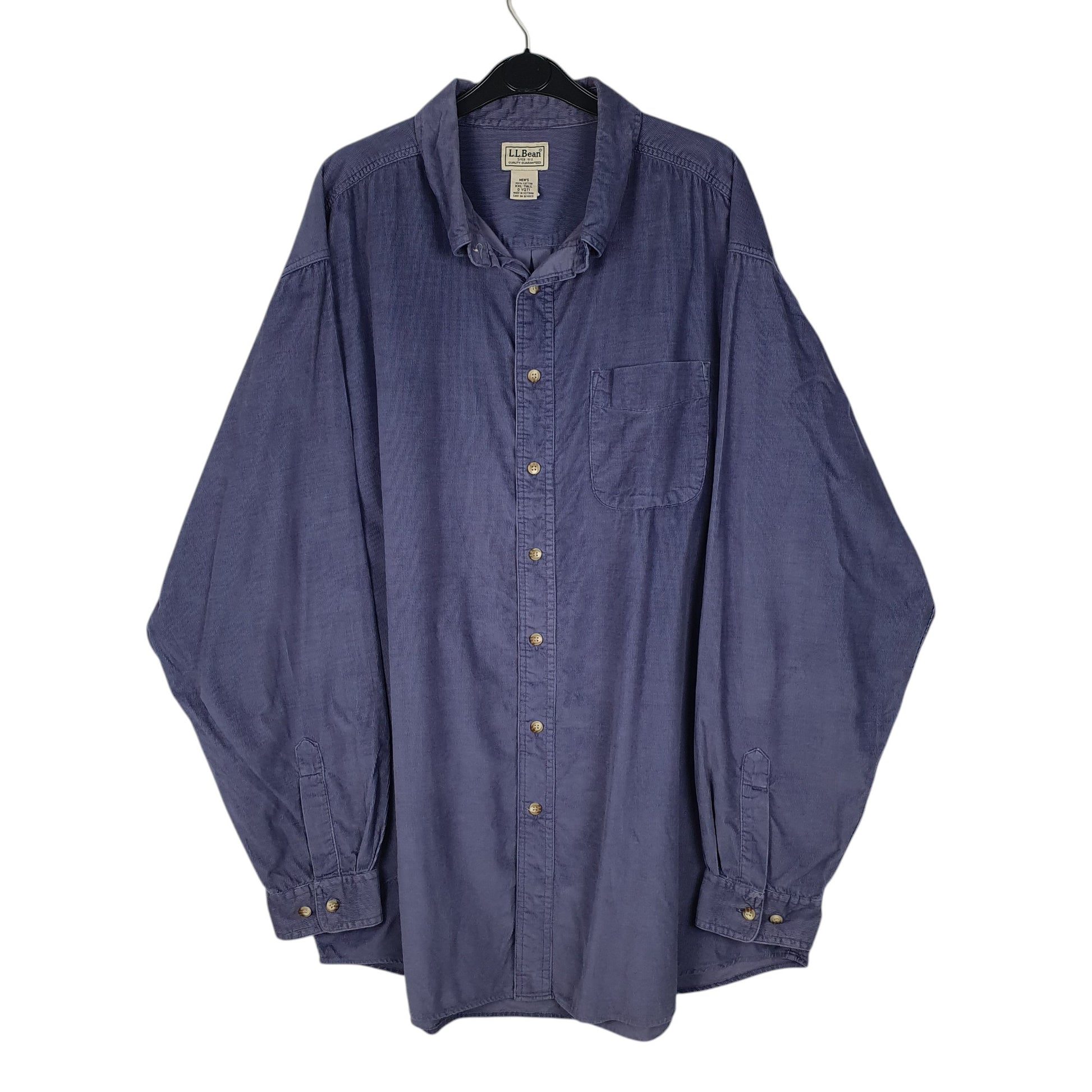 Mens Purple L.L.Bean Corduory Long Sleeve Shirt