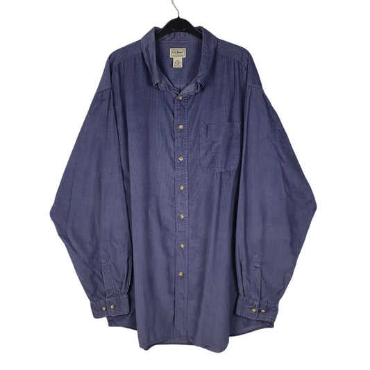 Mens Purple L.L.Bean Corduory Long Sleeve Shirt