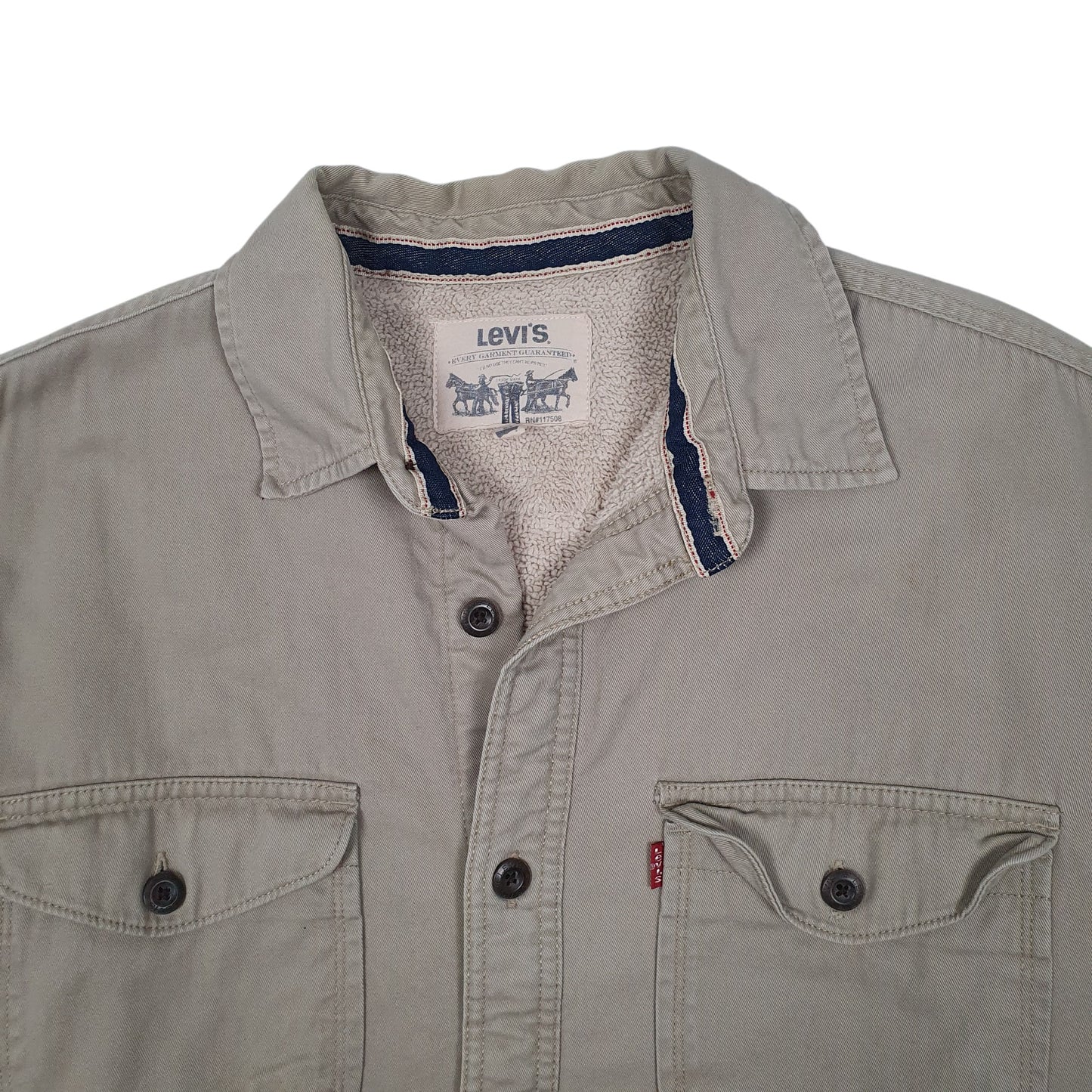 Mens Beige Levis Sherpa Lined  Coat