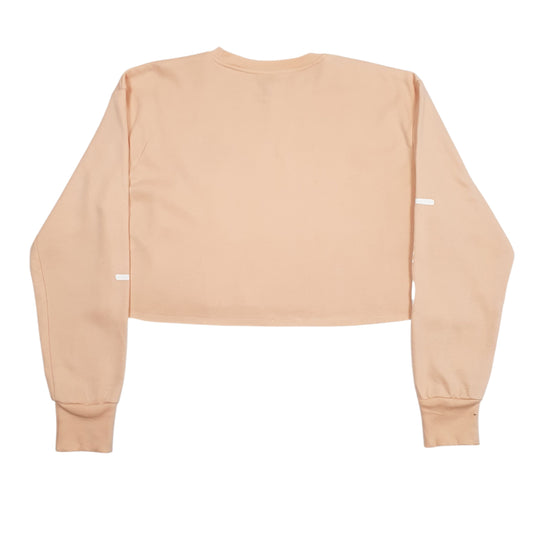 Womens Pink Champion Reverse Weave Croptop Crewneck Jumper