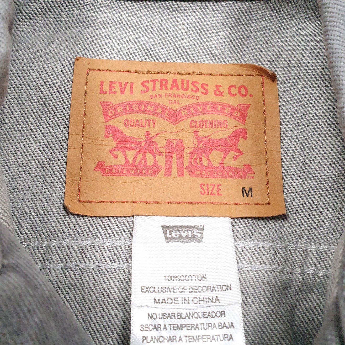 Womens Grey Levis Type 3 Trucker  Coat