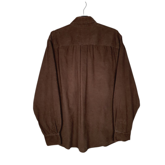 Mens Brown Eddie Bauer Corduroy  Shirt