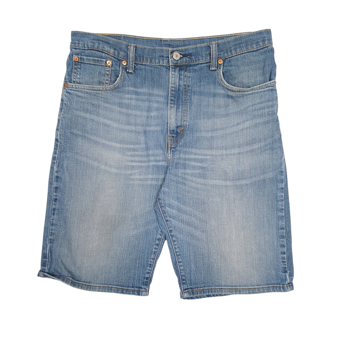 Mens Blue Levis 569 Stretch Denim Shorts
