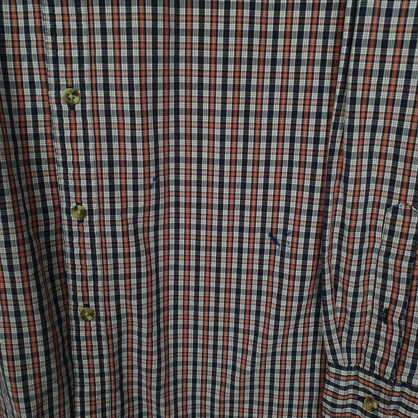 Mens Orange L.L.Bean Vintage 90s  Shirt