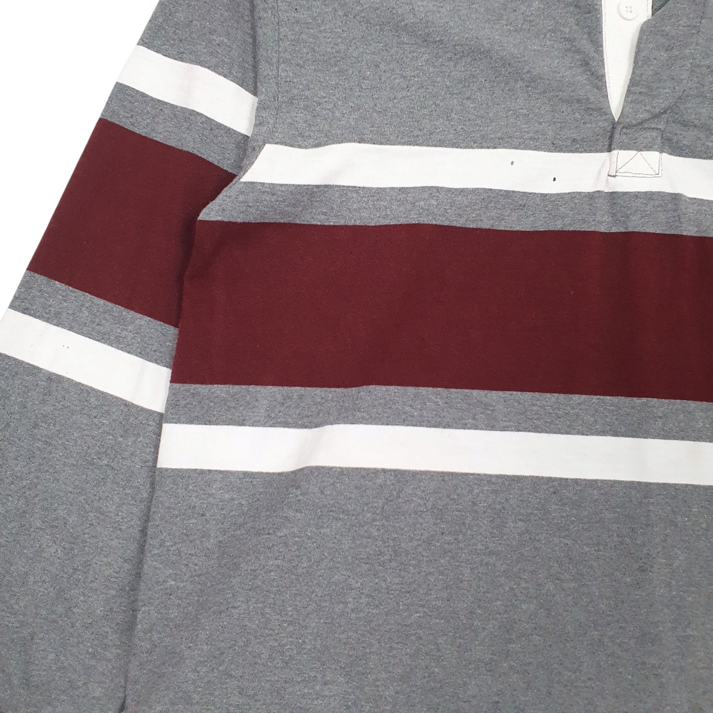 Mens Grey Barbarian Rugby Lightweight Crewneck Polo Shirt