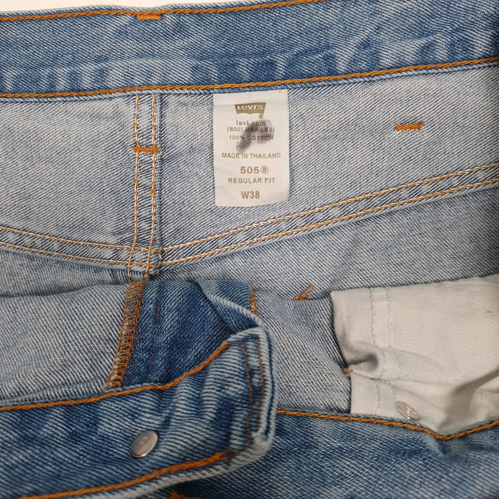 Mens Blue Levis 505  Shorts
