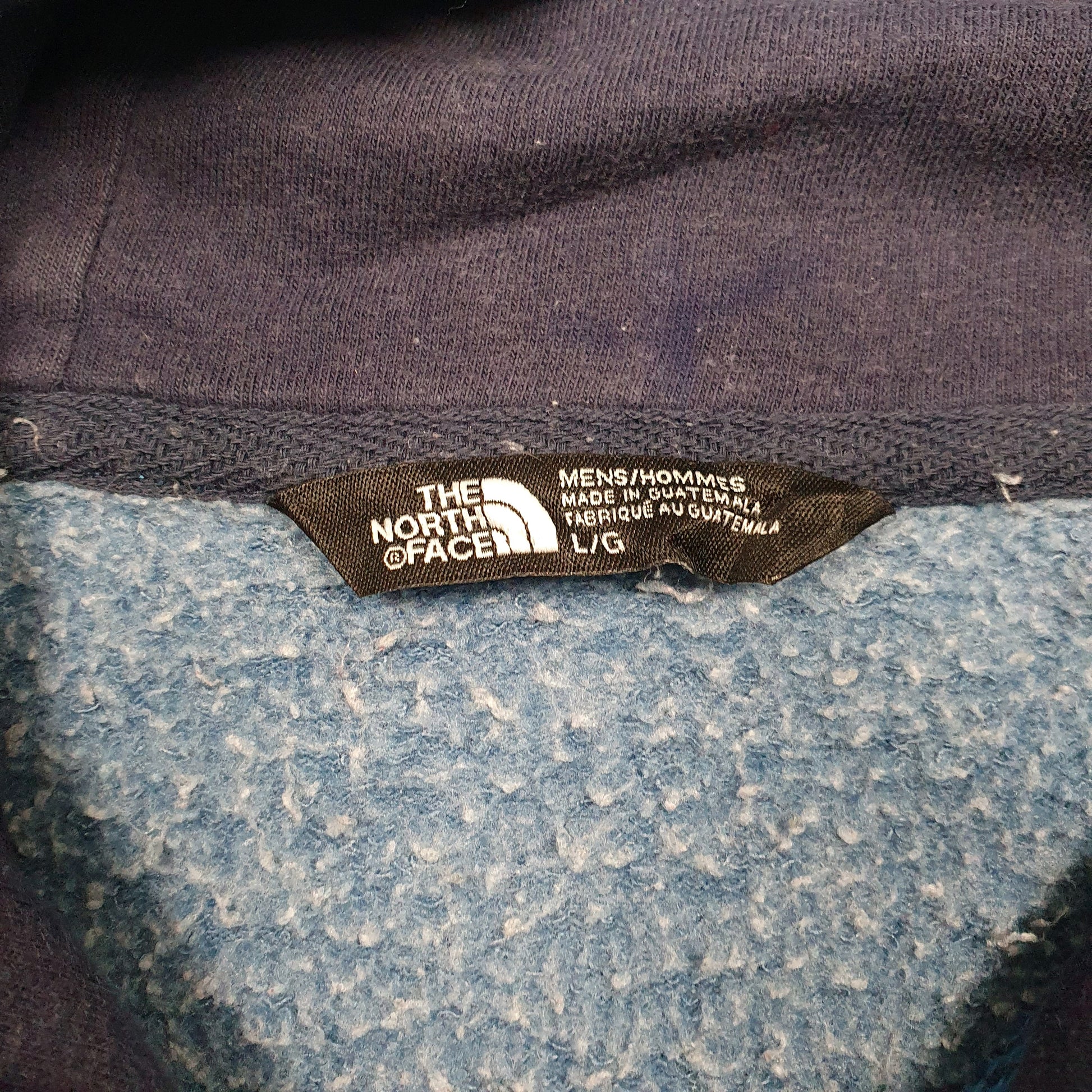 Mens Blue The North Face Spellout Hoodie Jumper