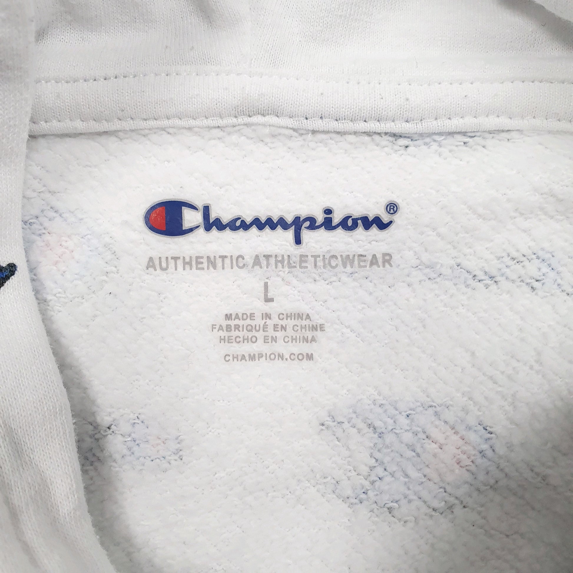 Womens White Champion Athleticwear Hoodie Jumper