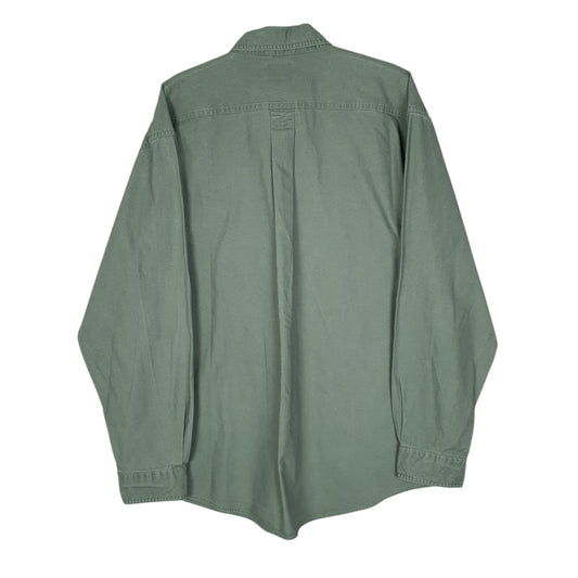 Mens Green L.L.Bean Sunwashed Canvas Shirt  Shirt
