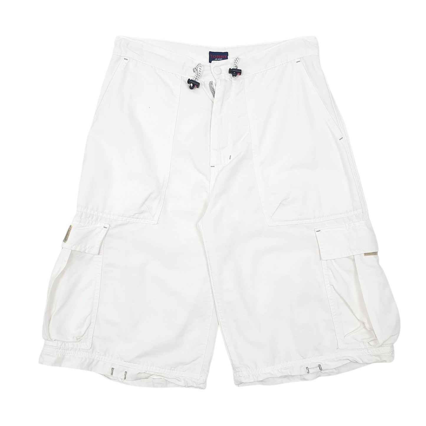 Mens White Tommy Hilfiger Vintage 90s Cargo Shorts