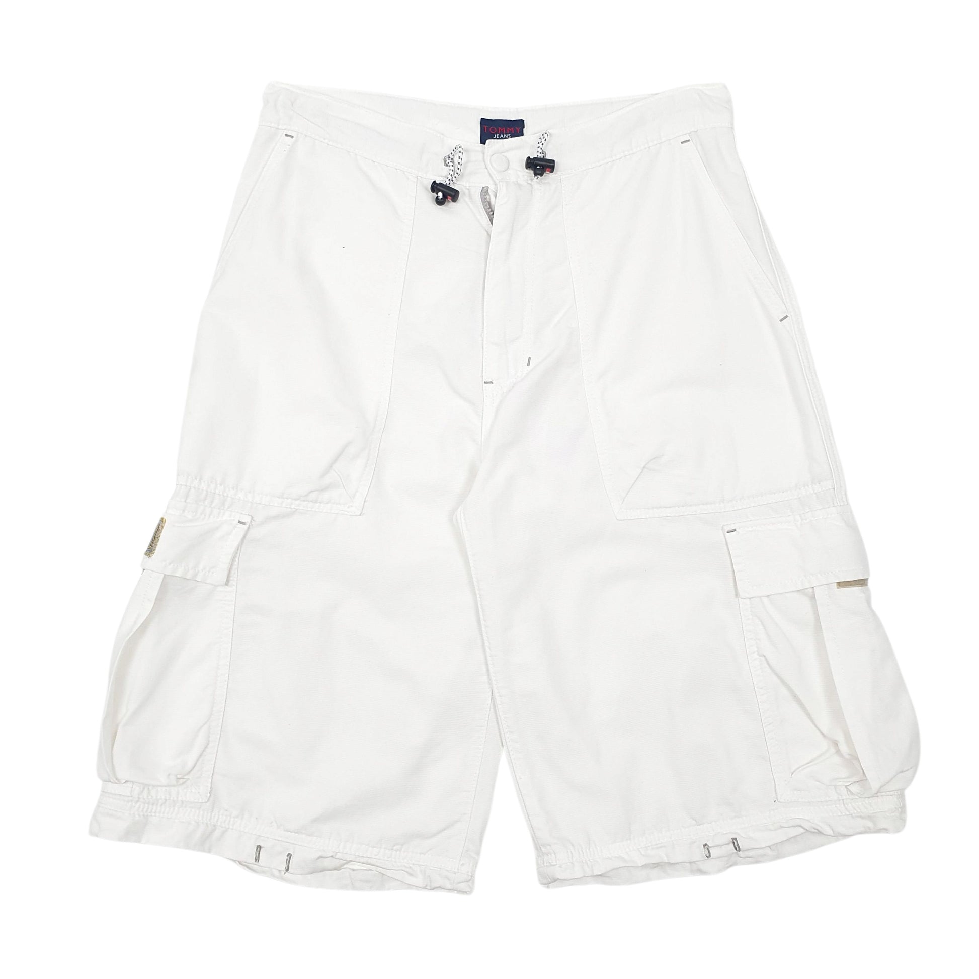 Mens White Tommy Hilfiger Vintage 90s Cargo Shorts