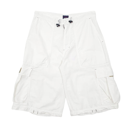Mens White Tommy Hilfiger Vintage 90s Cargo Shorts