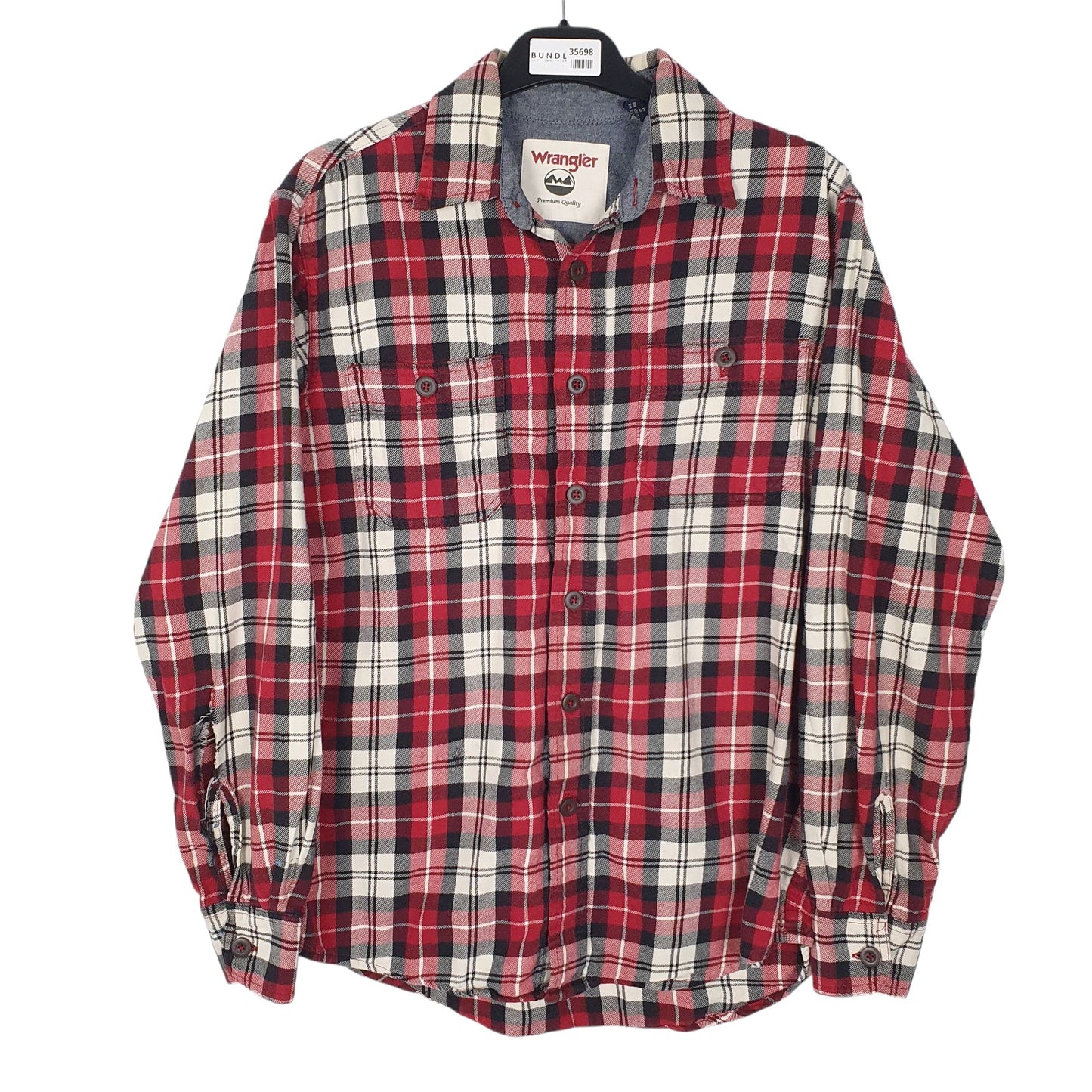 Mens Red Wrangler  Long Sleeve Shirt