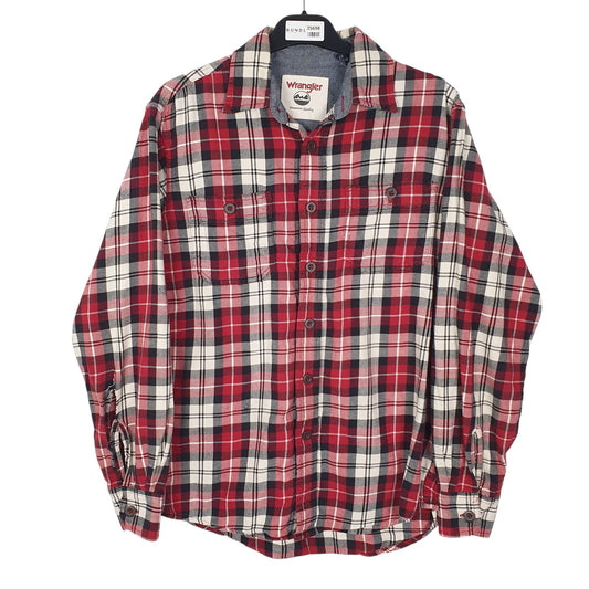 Mens Red Wrangler  Long Sleeve Shirt