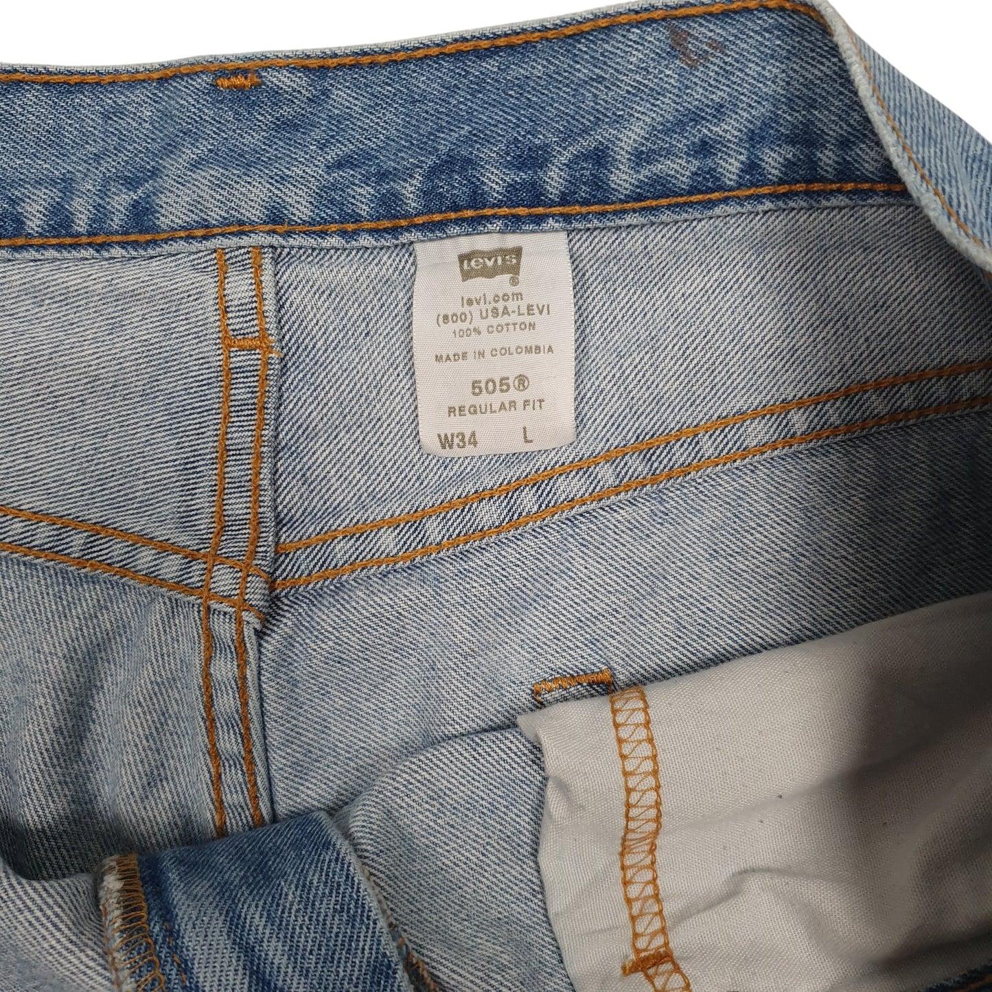 Mens Blue Levis Vintage 00s 505  Shorts