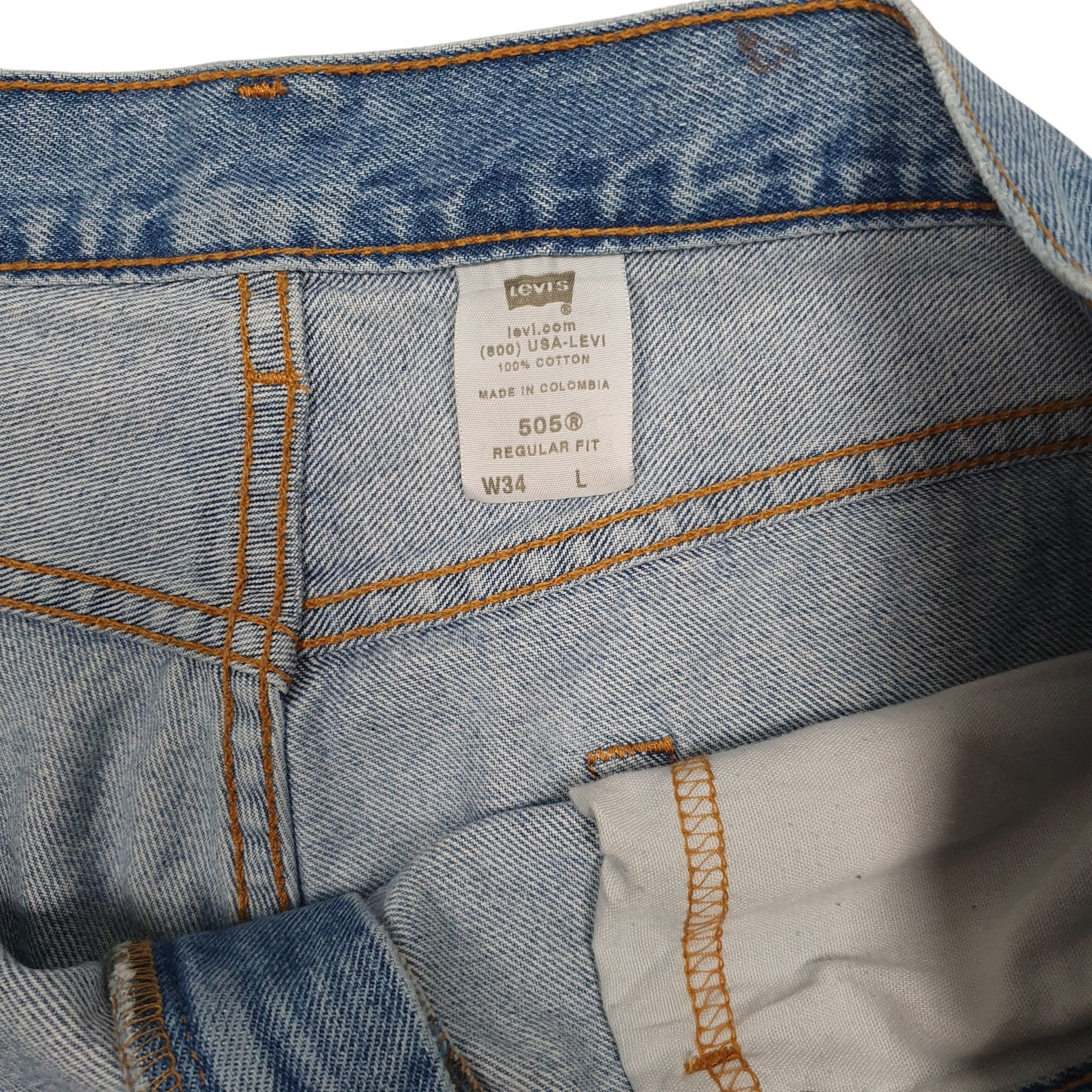 Mens Blue Levis Vintage 00s 505  Shorts