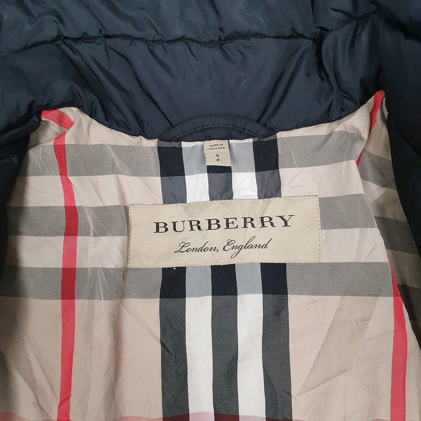 Mens Black Burberry Parka  Coat