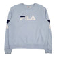 Womens Blue Fila Spellout Crewneck Jumper