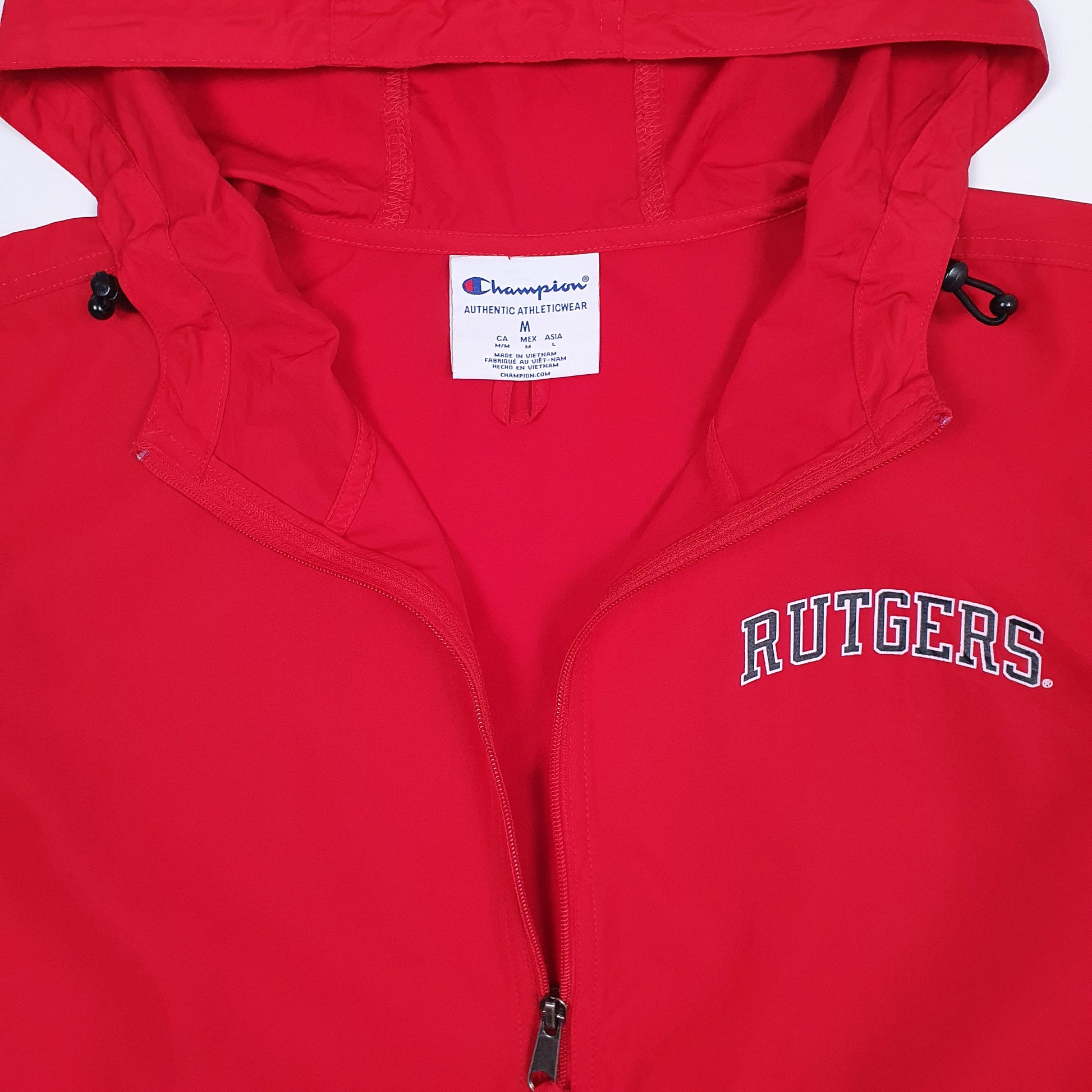 Mens Red Champion Rutgers University Half Zip  Coat
