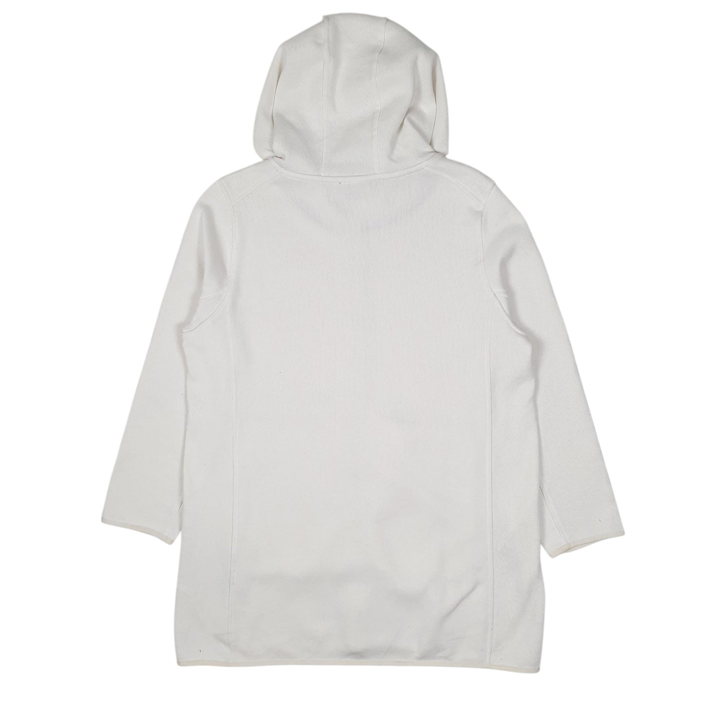 Womens White Tommy Hilfiger Hoodie Trench Longline Full Zip Jumper