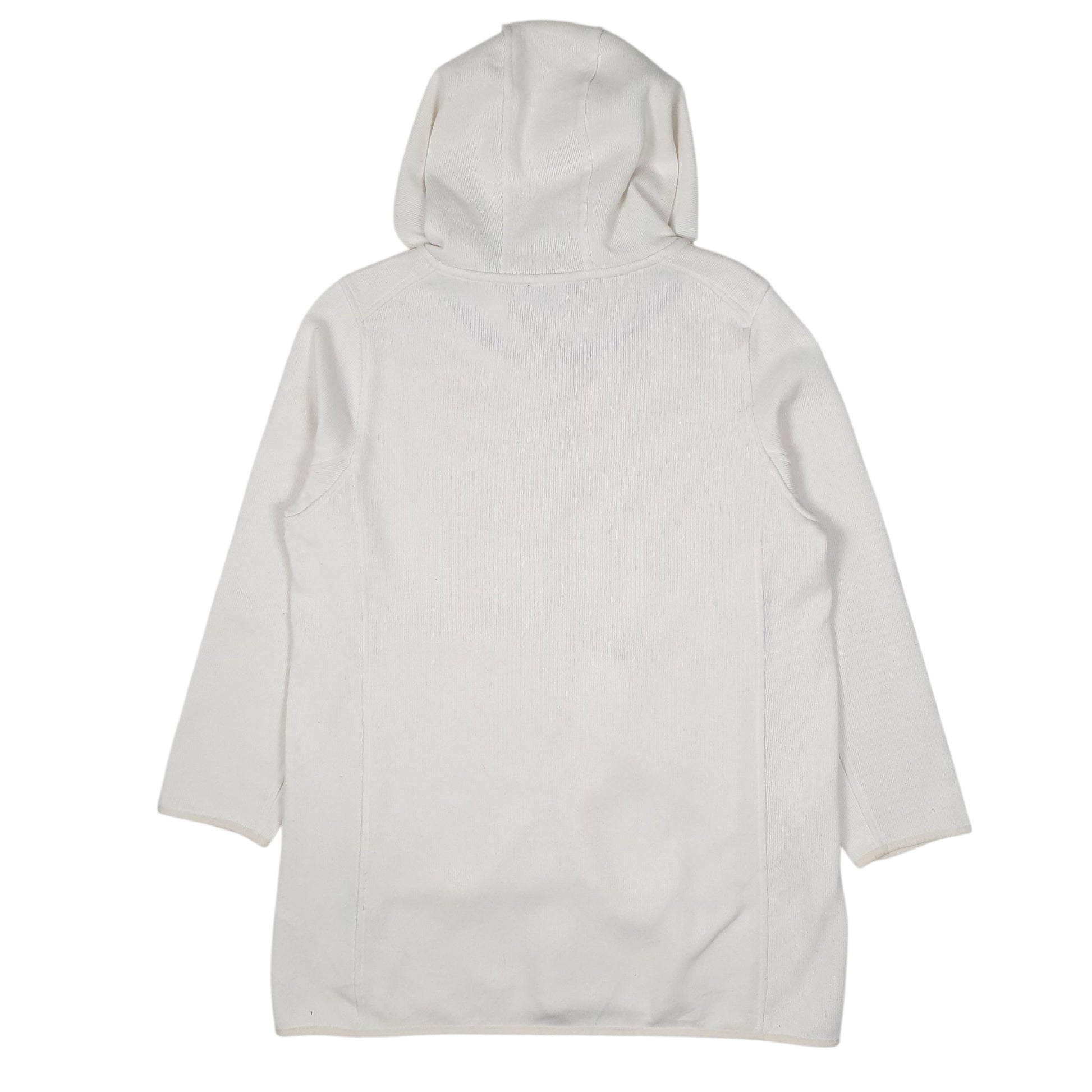 Womens White Tommy Hilfiger Hoodie Trench Longline Full Zip Jumper