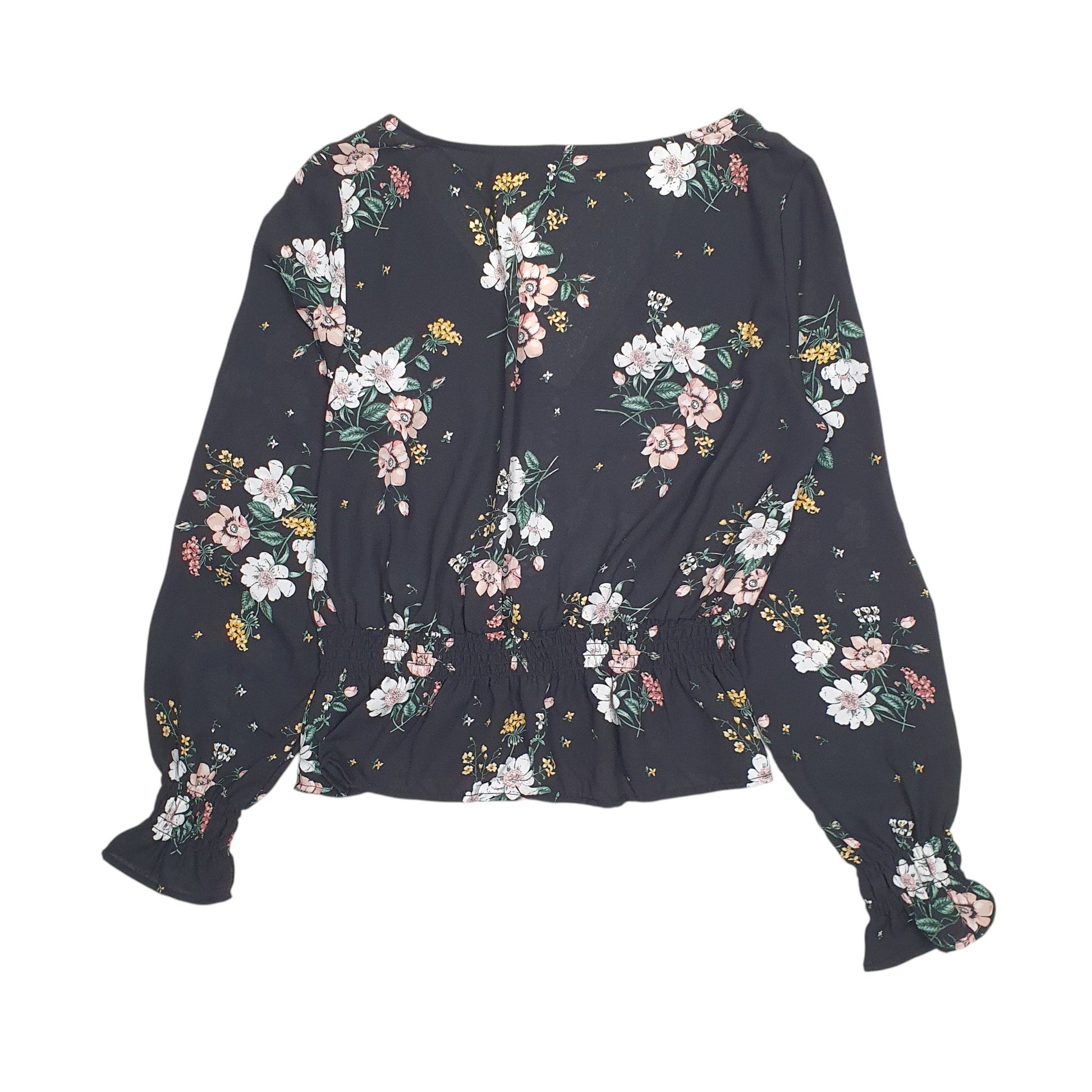 Womens Black H&M Floral  T Shirt