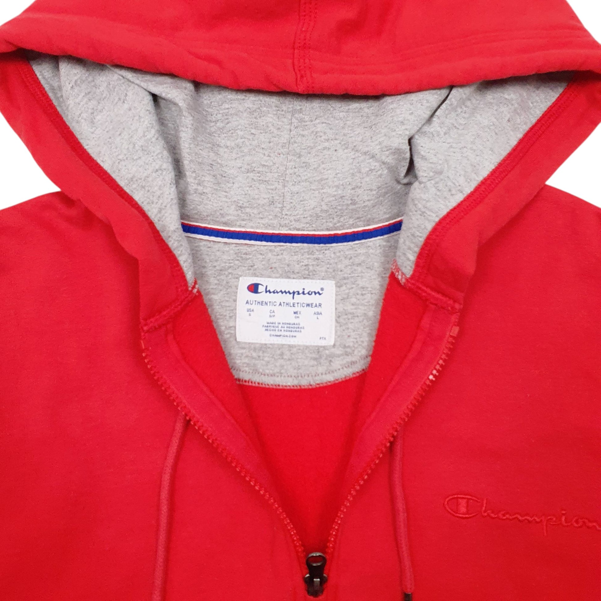 Mens Red Champion  Quarter Zip Jumper