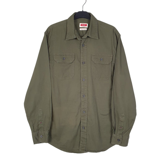 Mens Khaki Wrangler  Long Sleeve Shirt