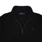 Mens Black Polo Ralph Lauren  Quarter Zip Jumper