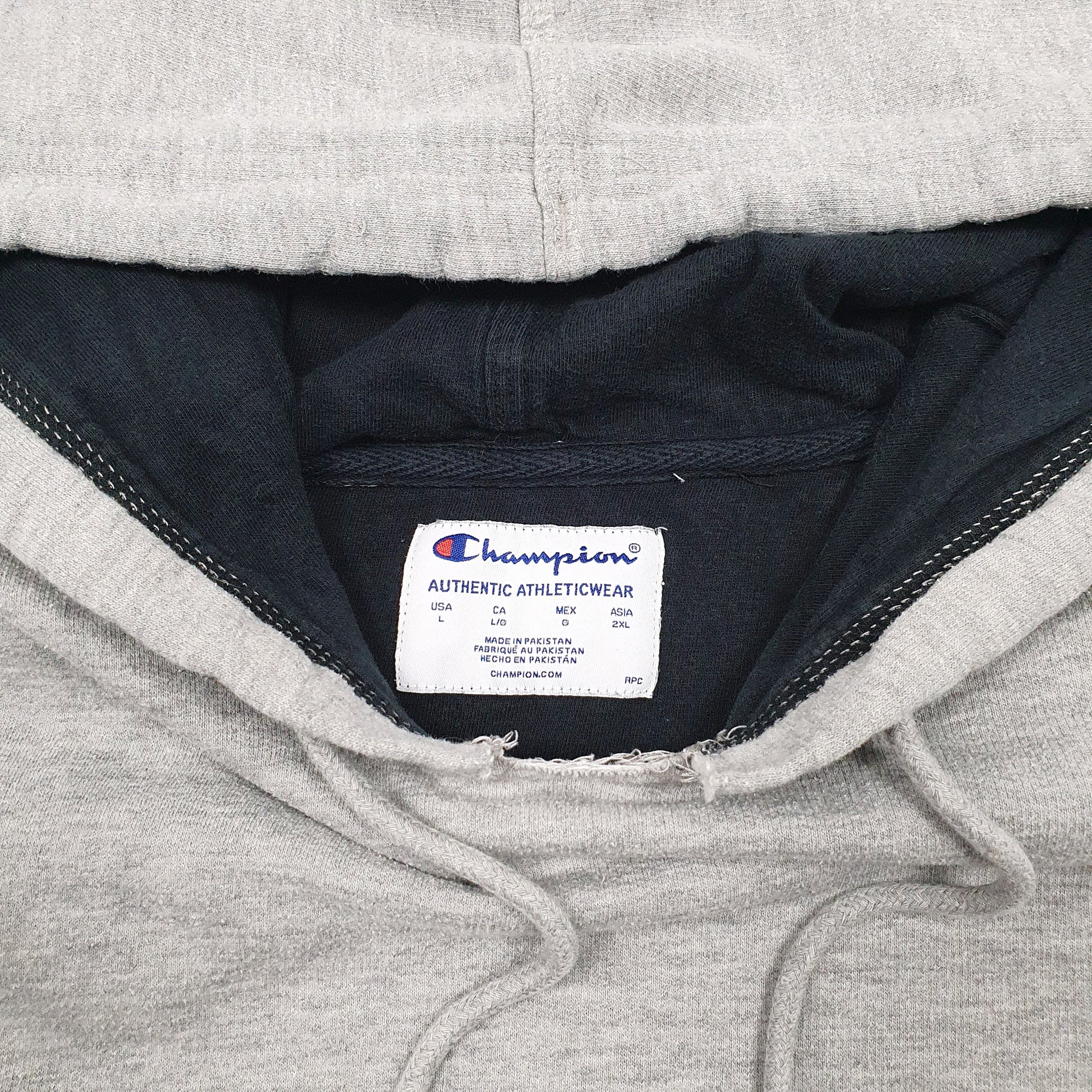 Mens Grey Champion  Hoodie Jumper