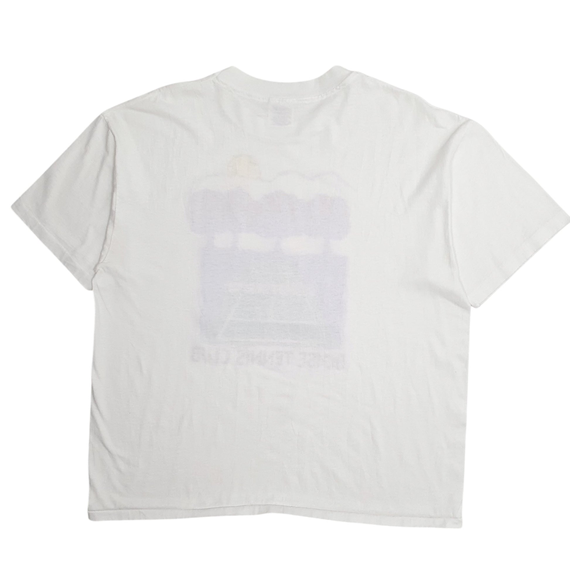 Mens White Hanes Single Stitch Vintage 90s Boise Tennis Club  T Shirt