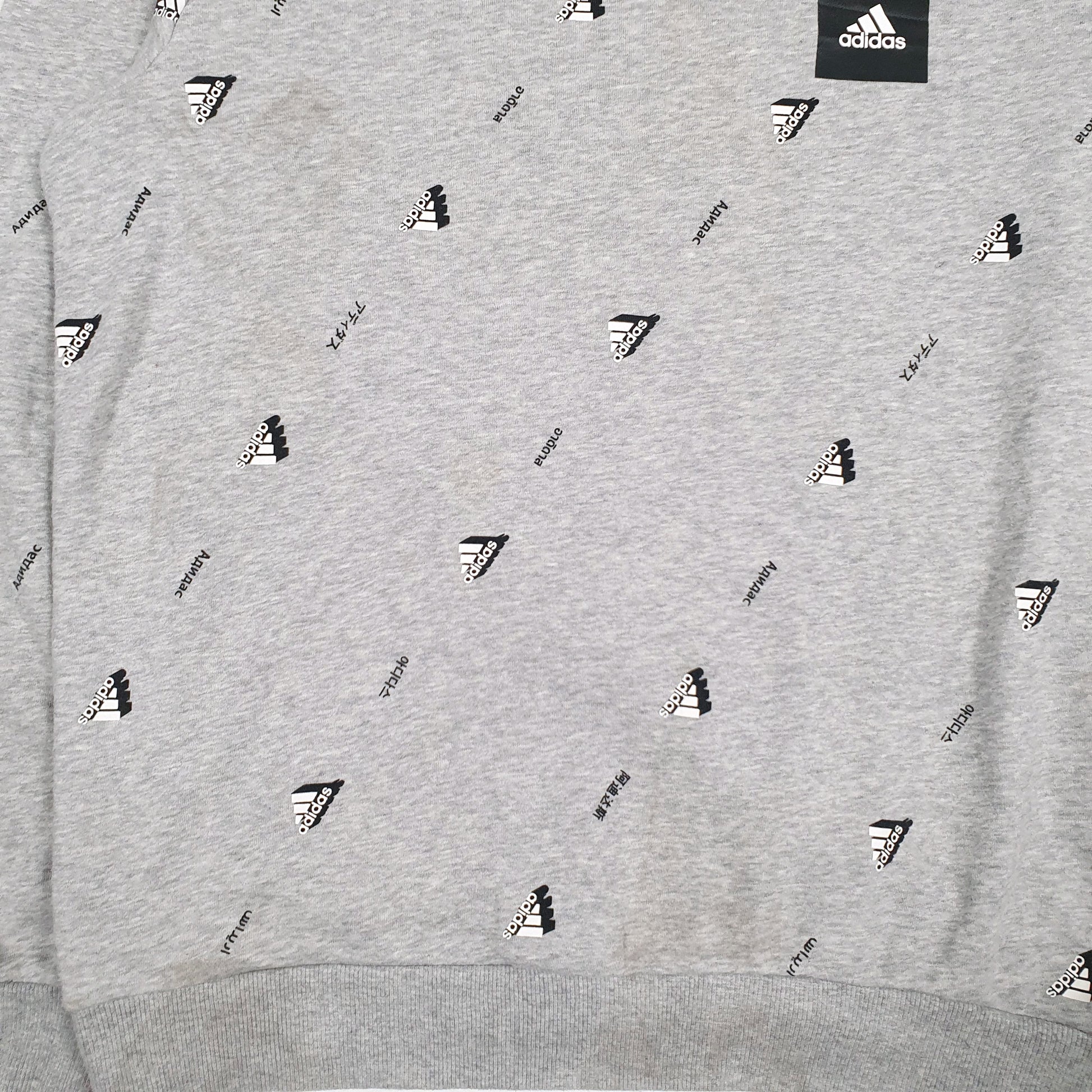 Mens Grey Adidas  Crewneck Jumper